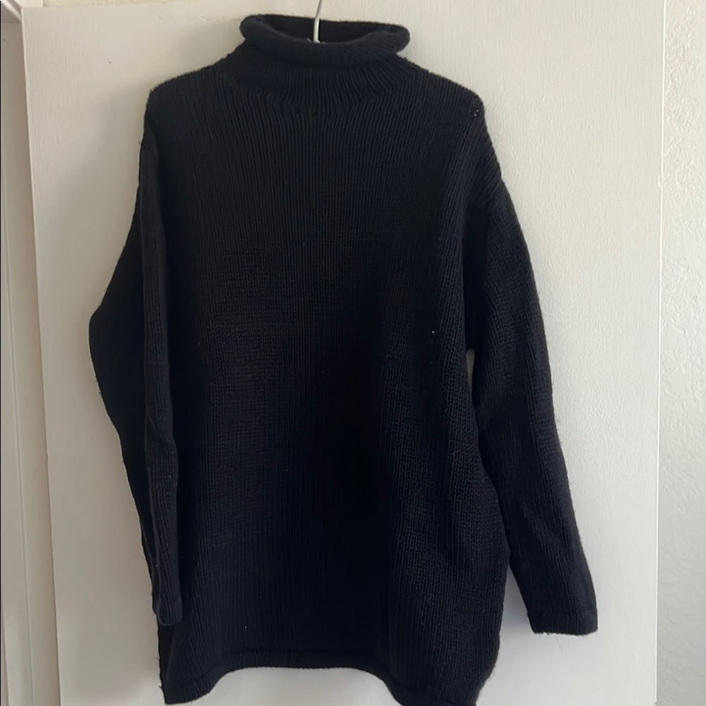 Vintage Ralph Lauren Country black roll neck knit sweater